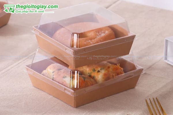 Hộp giấy vuông đựng bánh