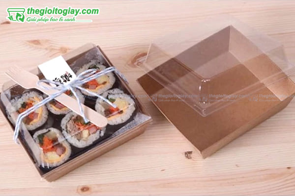 Hộp giấy vuông nắp trong