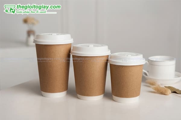Ly giấy kraft đựng cà phê