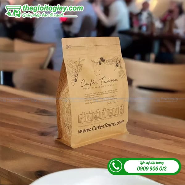 In túi zip giấy 8 cạnh