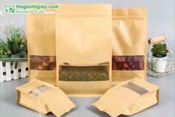 Túi zip giấy 8 cạnh đẹp