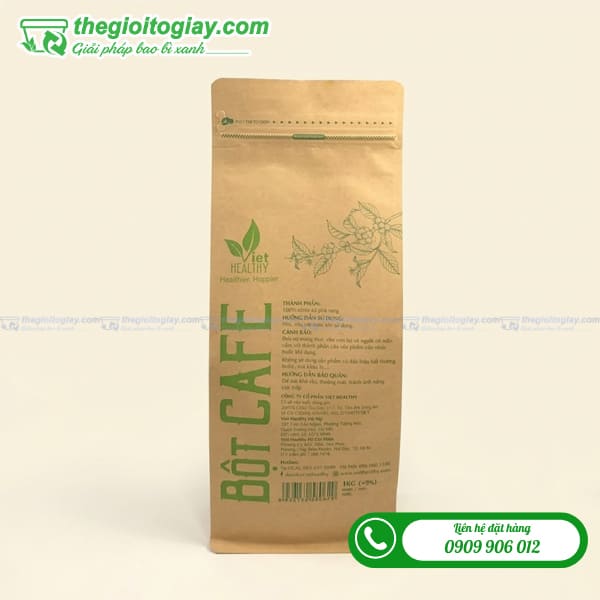 Túi zip giấy 8 cạnh in logo
