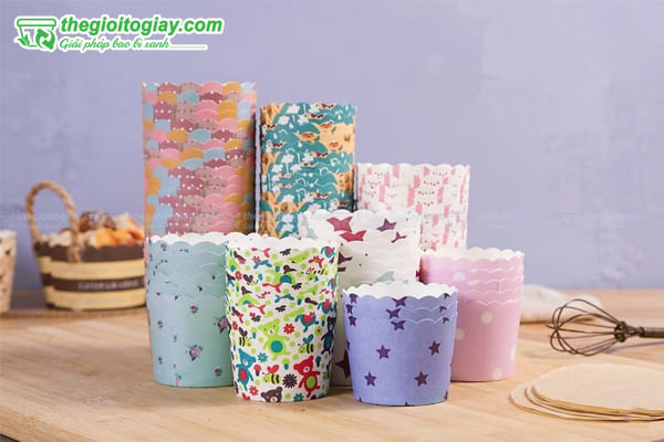 Cốc giấy cupcake in sẵn