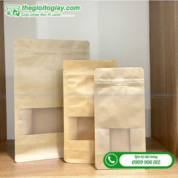Túi zip 8 cạnh cửa sổ tràn
