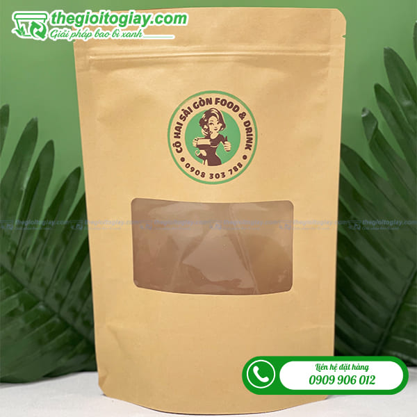Túi zip giấy có cửa sổ