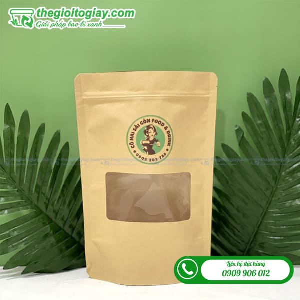 Túi zipper giấy có cửa sổ đẹp