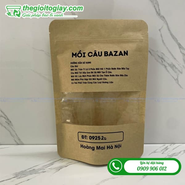 Túi zipper giấy cửa sổ tràn đẹp
