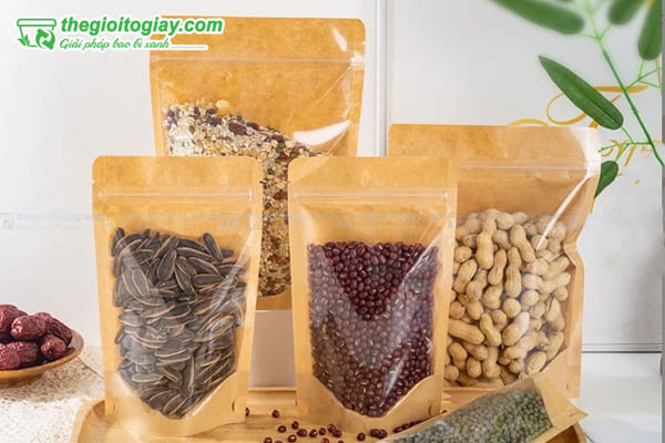 Túi zipper giấy mặt trong đựng thực phẩm
