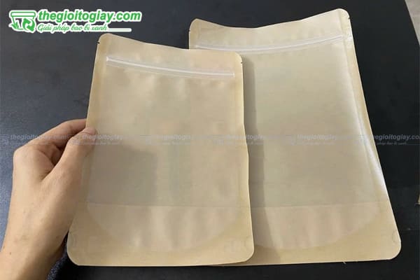 Túi zipper giấy một mặt trong đẹp