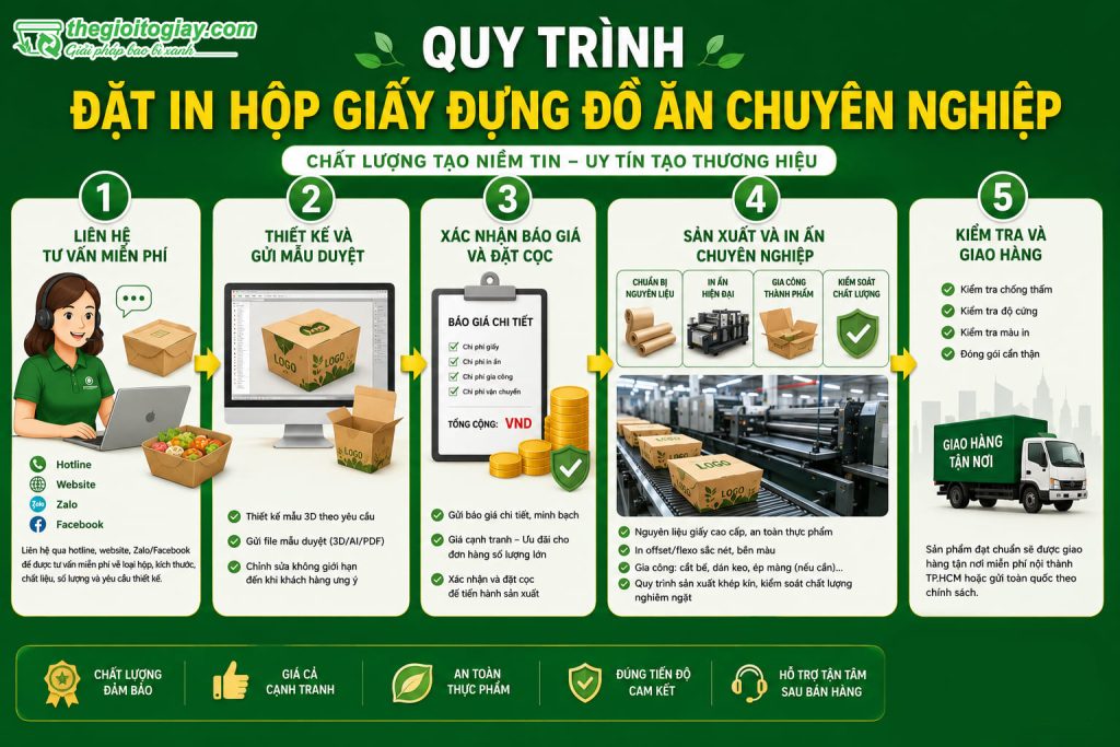 Quy trình đặt in hộp giấy kraft