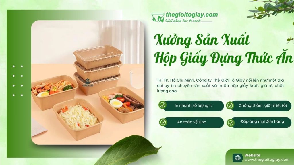 Xưởng hộp giấy kraft đựng thức ăn