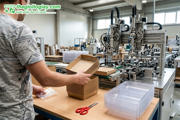 Xưởng sản xuất hộp giấy kraft TPHCM