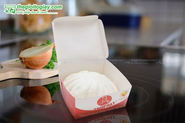 Hộp giấy đựng bánh bao đẹp