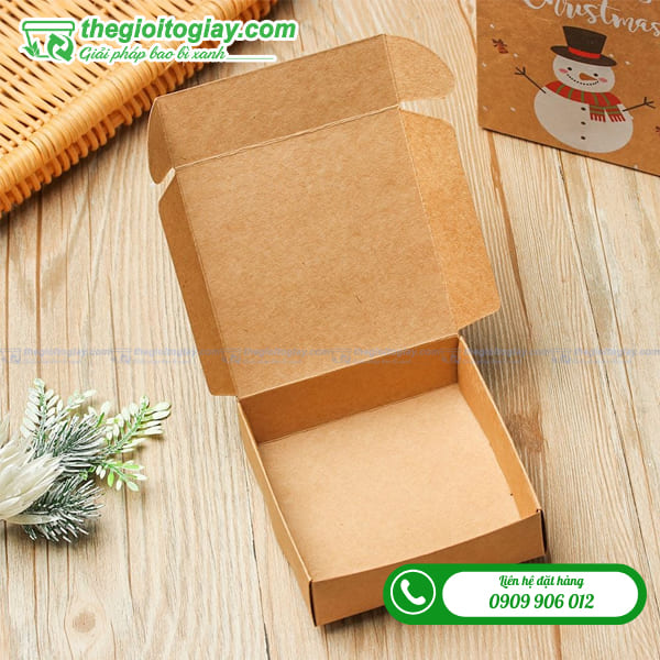 Hộp giấy kraft đựng bánh bao