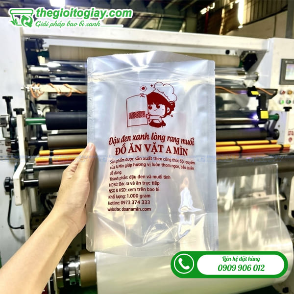 Túi zip bạc đựng đồ ăn vặt