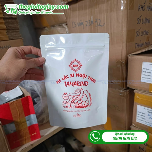 Túi zipper 2 mặt sữa in đẹp