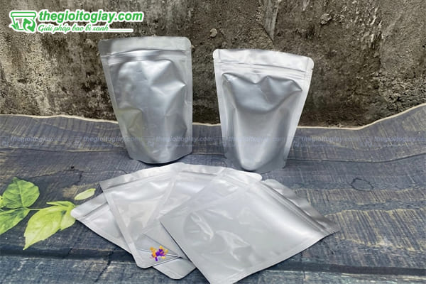 Túi zipper tráng bạc