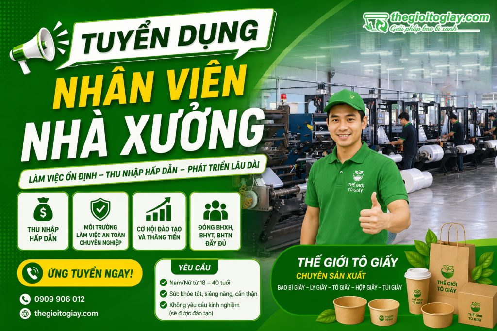 Tuyển dụng nhân viên nhà xưởng