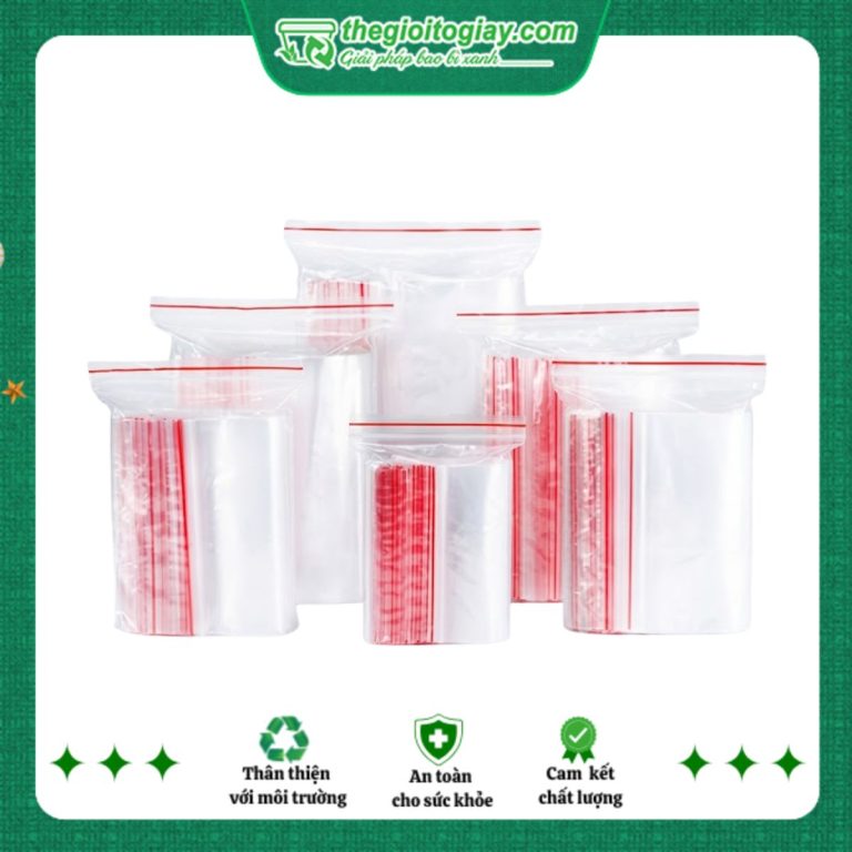 Thumnail túi zip chỉ đỏ