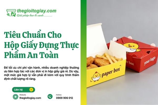 Tiêu chuẩn cho hộp giấy đựng thực phẩm